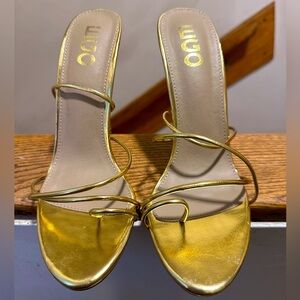 Gold Gelato Lace Up Heels.